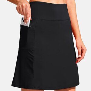 NWT Black SANTINY 19” Golf Skort for Women Sz M